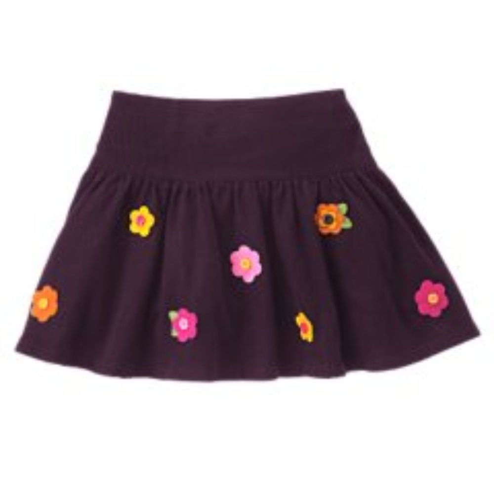 Gymboree All About Button Dk Plum Corduroy Skirt